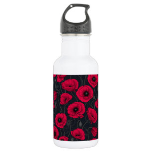 Bouteille D'eau Poppies rouges