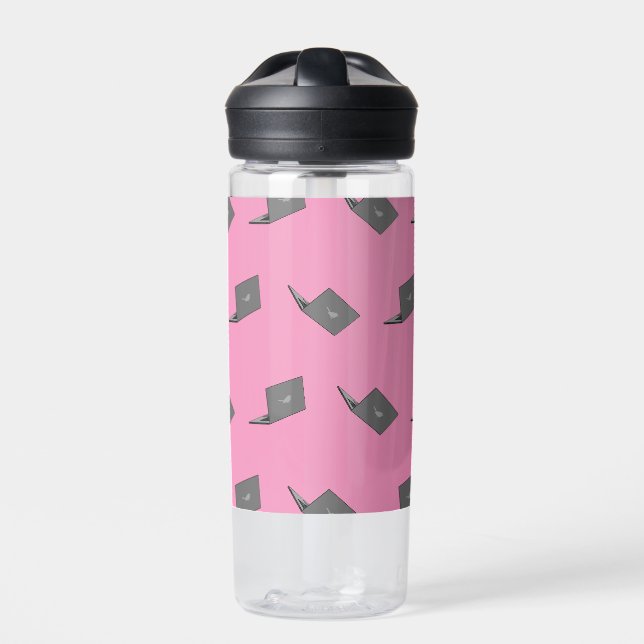 Bouteille D'eau Portable gris avec logo d'oiseau (Extérieur)