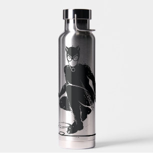Bouteille D'eau Pose à pinceau en encre Catwoman