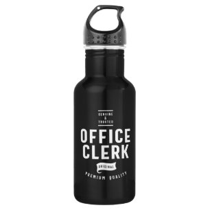 Bouteille D'eau Poste de commis de bureau Titre cadeau