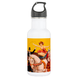 Bouteille D'eau Poster de l'artiste de cirque vintage coloré