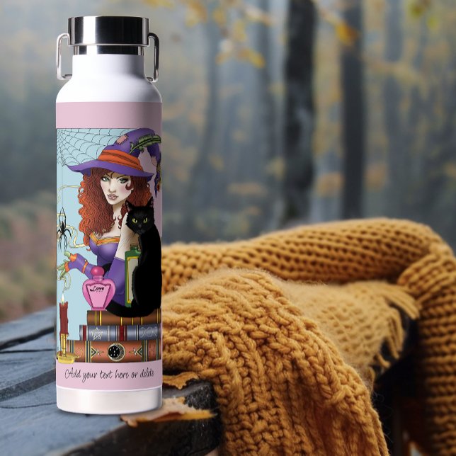Bouteille D'eau Potions de sorcières de livres de chats (Créateur téléchargé)