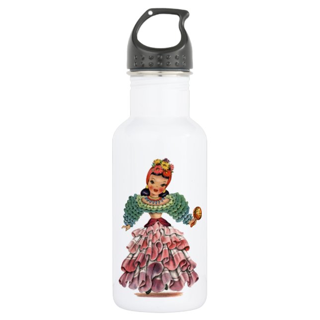 Bouteille D'eau Poupée latine (Devant)