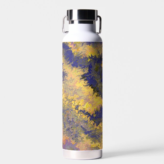 Bouteille D'eau Pour acrylique, Bronze, Or, Noir, Cristaux / (Avant)