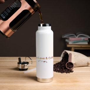 Bouteille d'eau pour amateur de Fur Love & Coffee
