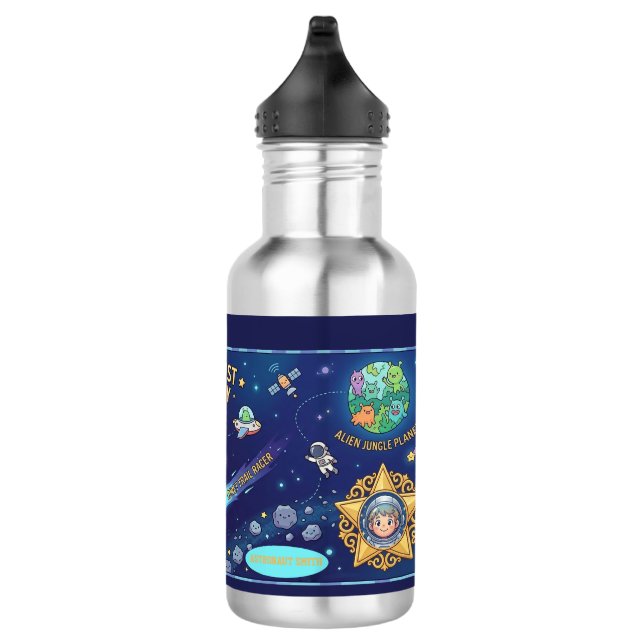 Bouteille d'eau pour enfants avec carte de poussiè (Droite)