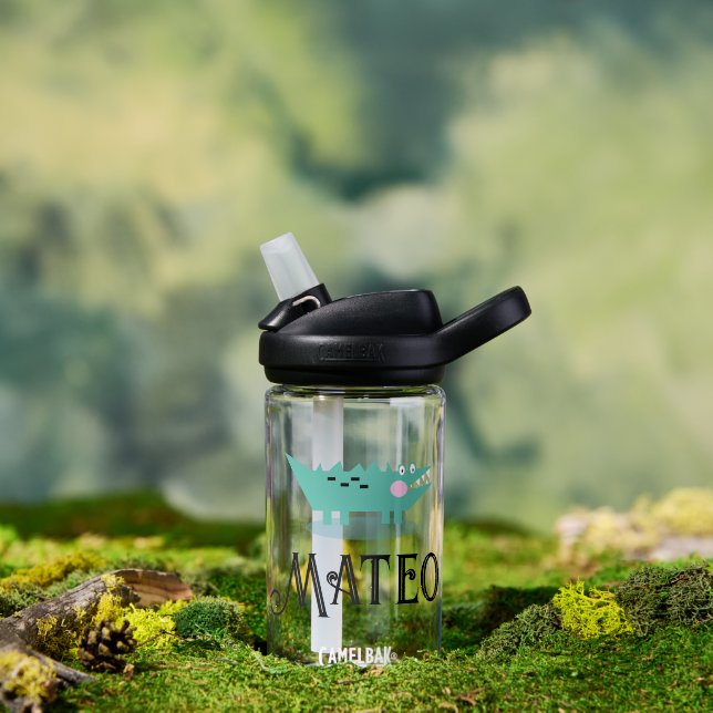 Bouteille d'eau pour enfants avec dessin de crocod (Extérieur)