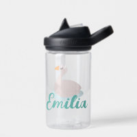 Bouteille d'eau pour enfants Cygne avec ruban rose