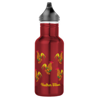 Bouteille d'eau pour enfants poulets avec nom