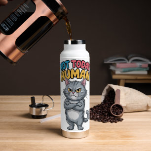 Bouteille d'eau pour propriétaire de chat impertin