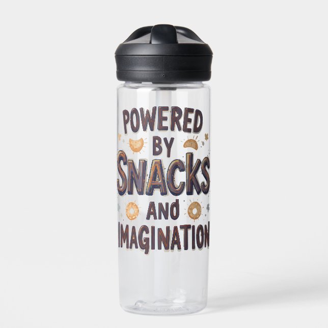 Bouteille D'eau Powered by Snacks Imagination Funny Food Quote Typ (Extérieur)