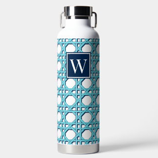 Bouteille D'eau Préparatoire Aqua Blue Canne de rotin treillis Mon