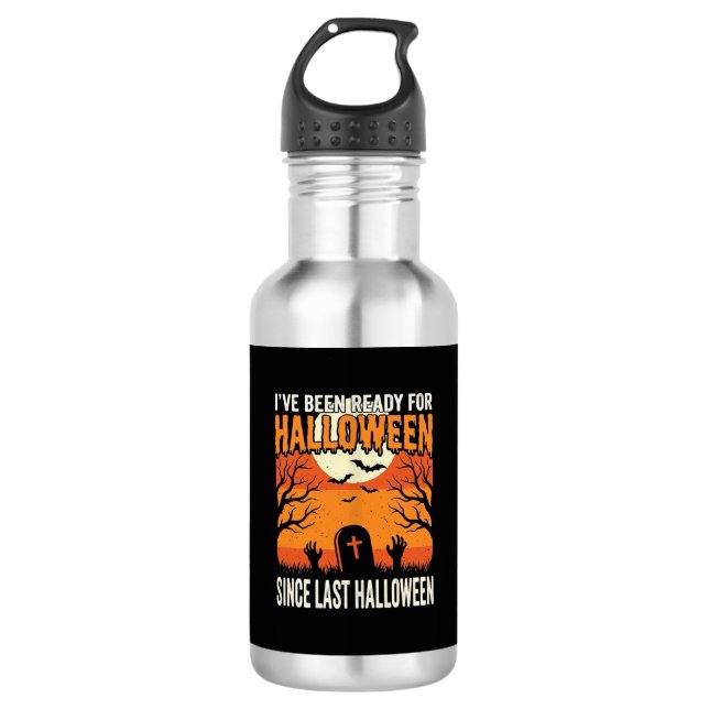 Bouteille D'eau Prêt pour la conception de cimetière d'Halloween_1 (Devant)