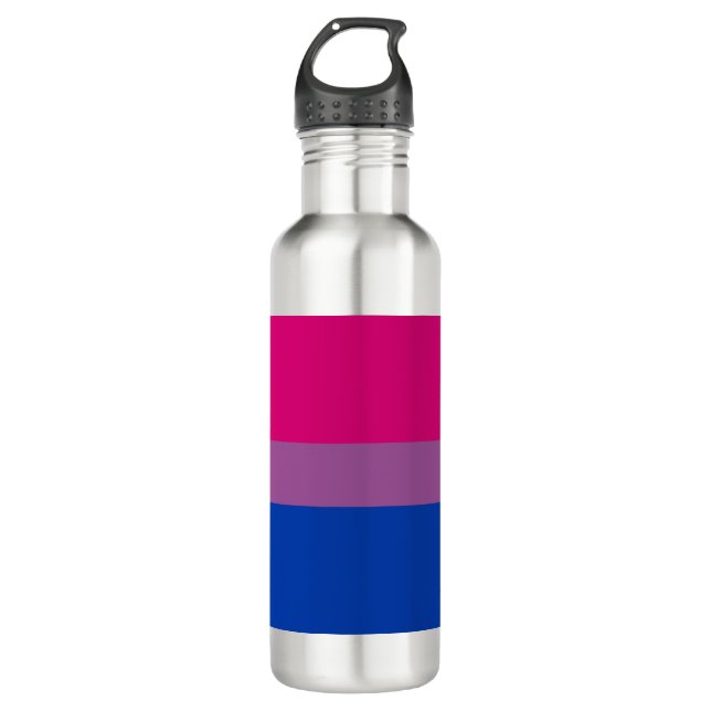 Bouteille D'eau Pride bisexuelle (Bi Drapeau) (Devant)