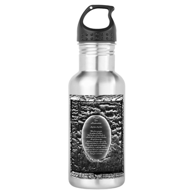 Bouteille D'eau Prière Pour La Restauration (Devant)