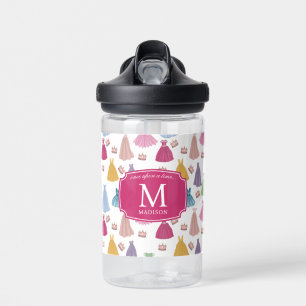 Bouteille D'eau Princess Dresses Fairytale Petite fille Monogramme