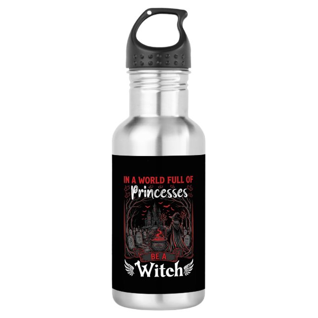 Bouteille D'eau Princesses Sorcière Halloween Château Chaudron Tom (Devant)