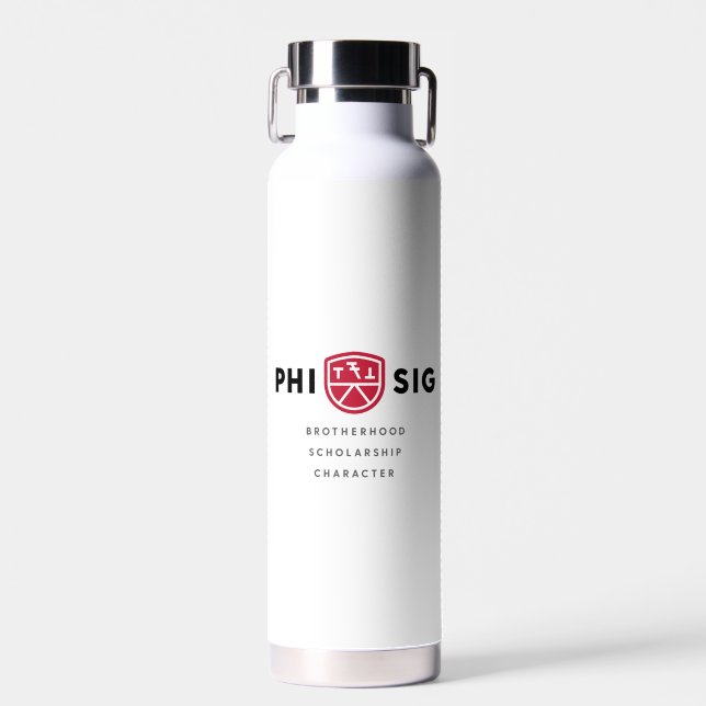Bouteille D'eau Principes Phi Sigma Kappa (Avant)