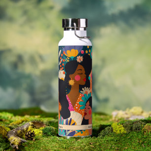 Bouteille D'eau Printemps artistique coloré des femmes