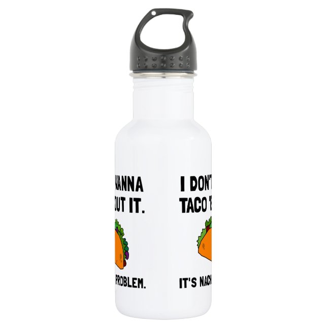 Bouteille D'eau Problème de Nacho de taco (Devant)
