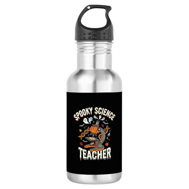 Bouteille D'eau Prof de biologie Halloween Science effrayante (Devant)