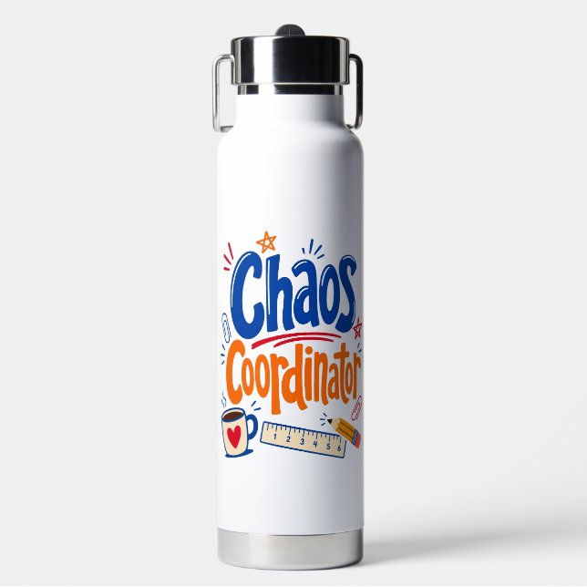 Bouteille D'eau Professeur Coordinateur de Chaos Design Retour à l (Salle de sport)