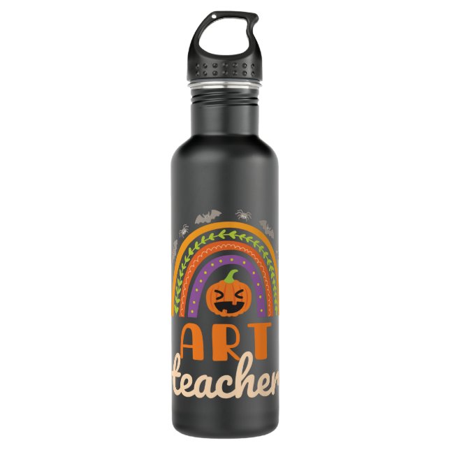 Bouteille D'eau Professeur d'art Halloween Boho Rainbow (Devant)