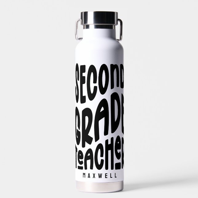 Bouteille D'eau Professeur de deuxième année Texte simple (Avant)