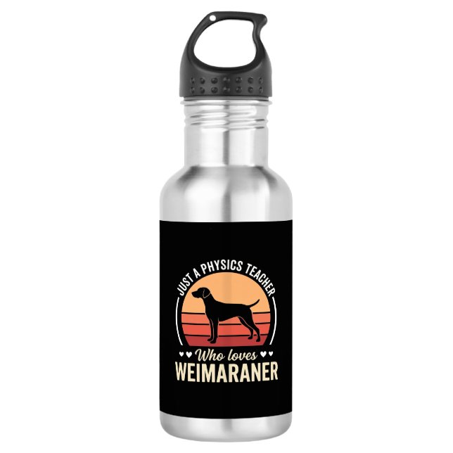 Bouteille D'eau Professeur de physique amateur de chien Weimaraner (Devant)