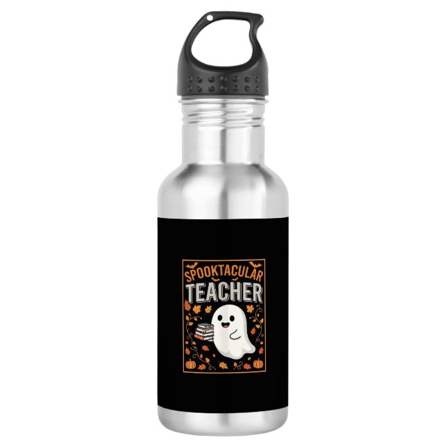 Bouteille D'eau Professeur effrayant de fantôme de Halloween Desig (Devant)