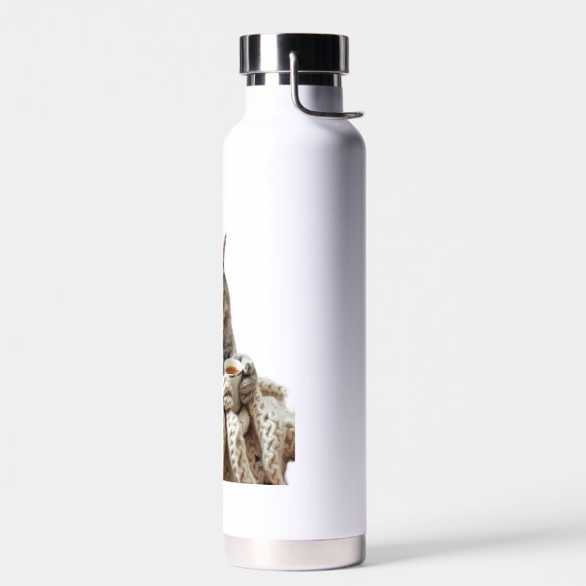 Bouteille D'eau Profitez du thé d'hiver de chat (Gauche)