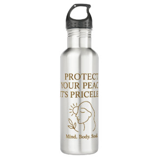 Bouteille D'eau Protect Your Peace — Minimalist Self-Care Quote