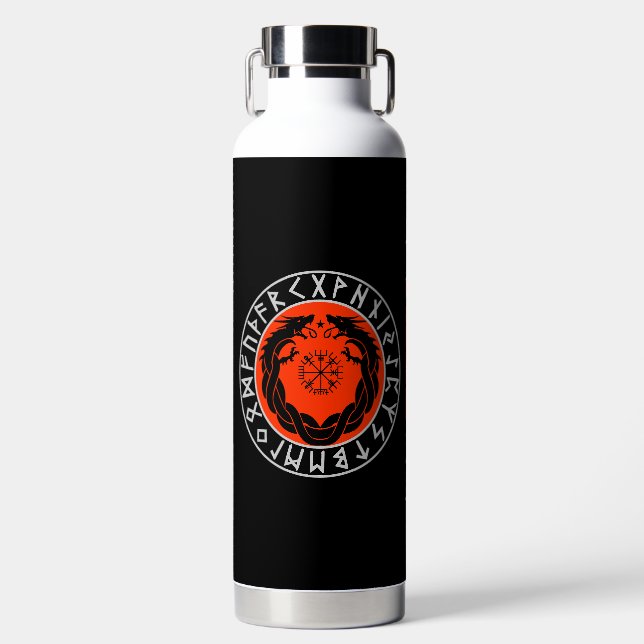 Bouteille D'eau Protection de Rune Viking Dragon (Avant)
