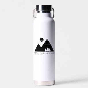 Bouteille D'eau Protéger nos terres publiques Montagne