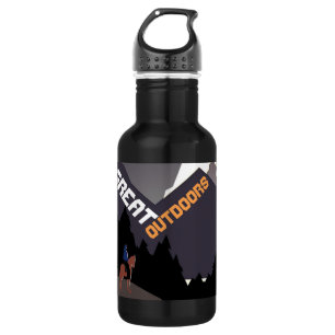 Bouteille D'eau Publicité de voyage rétro sur le Montana dans la G