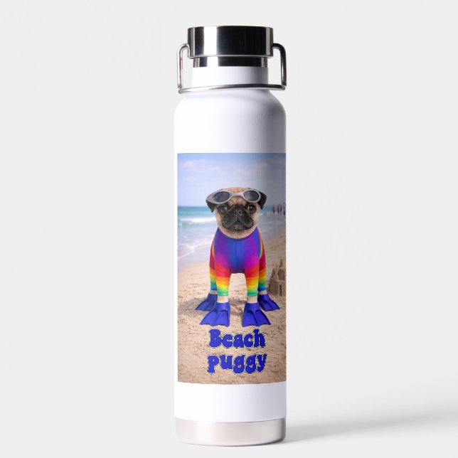 Bouteille D'eau Puggy de la plage (Arrière)