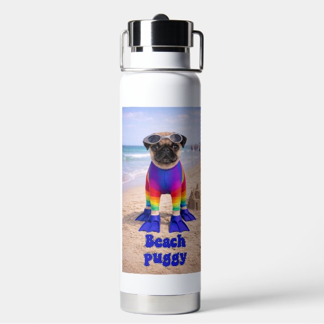 Bouteille D'eau Puggy de la plage (Arrière)