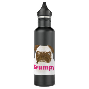 Bouteille D'eau Puggy Grumpy personnalisée avec Cigar