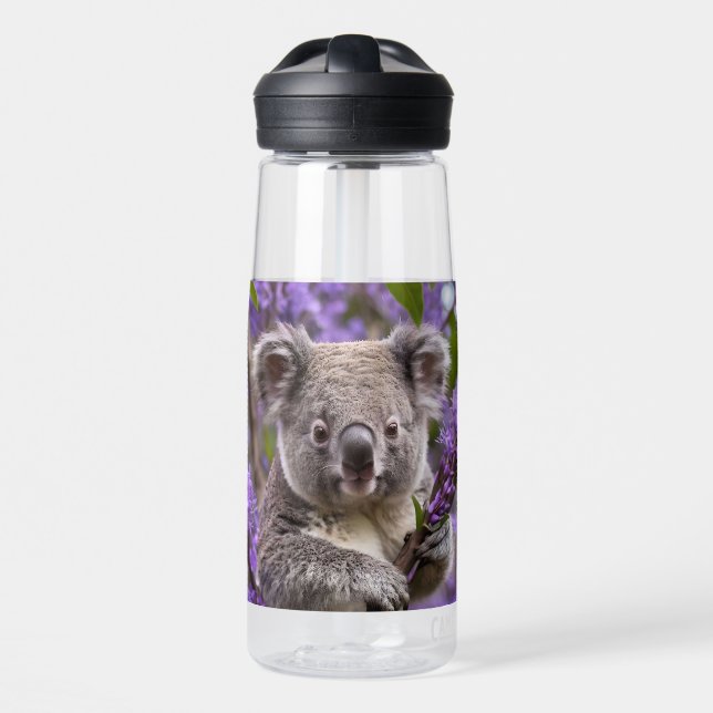 Bouteille D'eau Purple Jacaranda Koala Ours, (Avant)