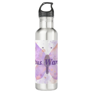 Bouteille D'eau Purple papillon Lupus guerrier