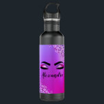 Bouteille D'eau Purple Pink Monogram Glitter Eyelashes<br><div class="desc">Faux violet et rose Parties scintillant étincelante métallique brossé Monogramme en métal Nom et cils initiaux (cils), extensions d'oreillettes et bouteille d'eau d'yeux. Cela rend le cadeau parfait pour 16 ans, mariage, douche nuptiale, anniversaire, baby shower ou bachelorette cadeau pour quelqu'un décorant sa chambre dans le style cool de tendance....</div>