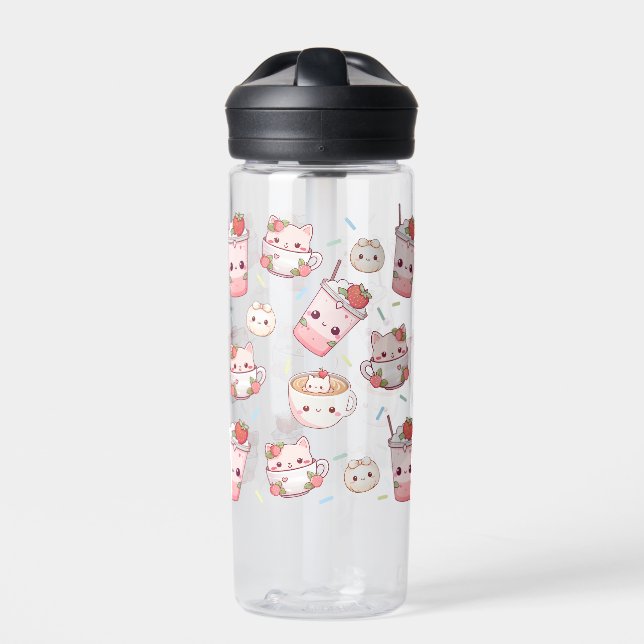 Bouteille d'eau Purr-parfaitement Kawaii Chat Came (Extérieur)