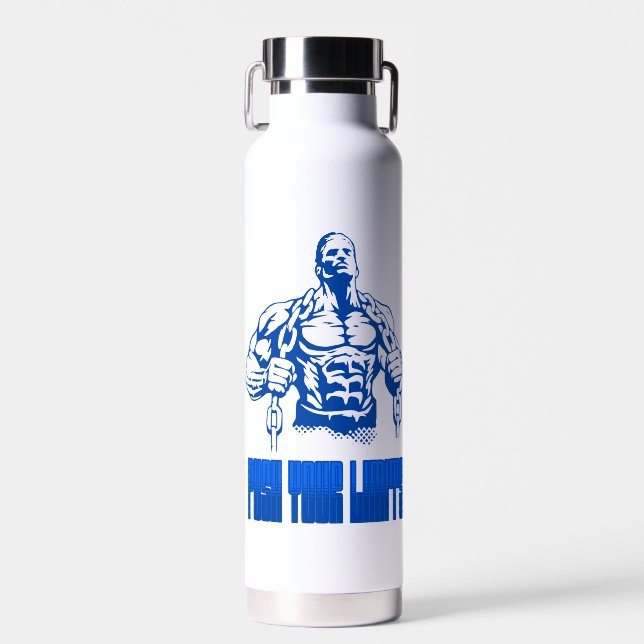 Bouteille D'eau Push Your Limits - Bodybuilding and Determination  (Avant)