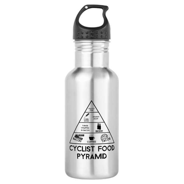 Bouteille D'eau Pyramide alimentaire cycliste (Devant)