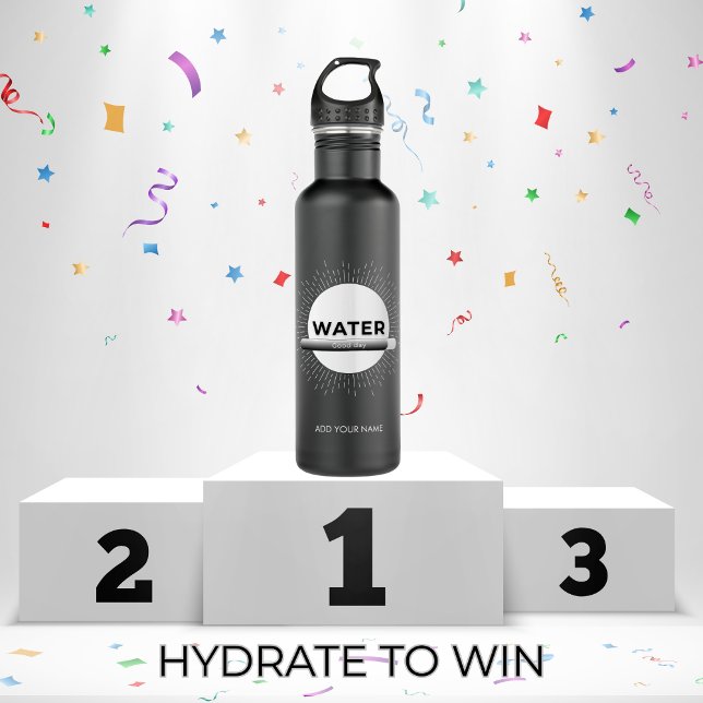 Bouteille D'eau Radiant Sun Water Quote with Good Day Bar (Créateur téléchargé)