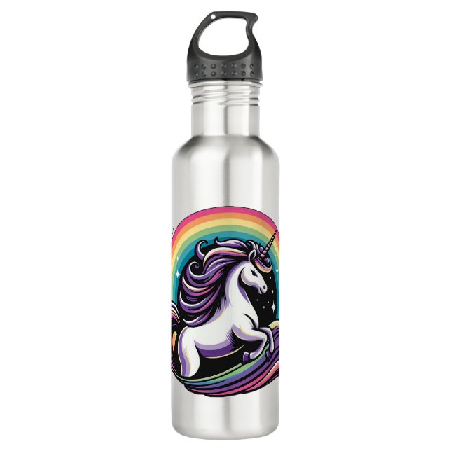 Bouteille D'eau Raibow Unicorn (Devant)