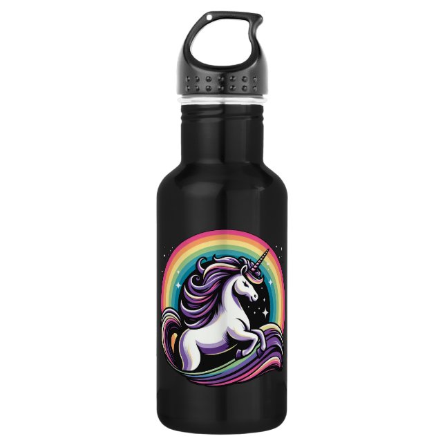 Bouteille D'eau Raibow Unicorn (Devant)