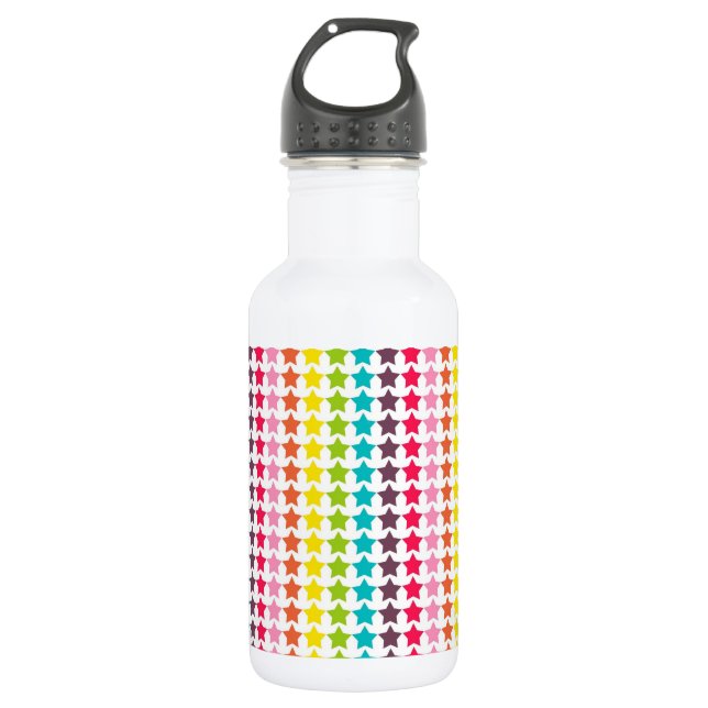 Bouteille D'eau Rainbow Colours Star Motif (Devant)