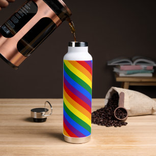 Bouteille D'eau Rainbow Flag Stripes & Pride, communauté LGBT