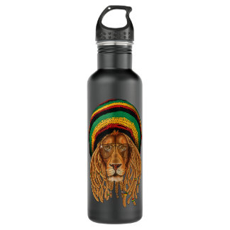 Bouteille D'eau Rasta Lion Jamaïque Rastafari Couleurs Reggae Love